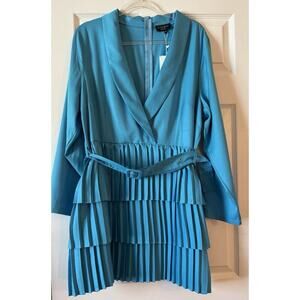 In The Style Plus Women’s Exclusive Danny Dye Front Blazer Dress Blue Size 20